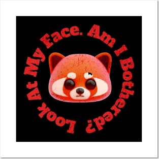 Red Panda Funny Cute Kawaii Classic Look At Face Am I Bothered ? Posters and Art